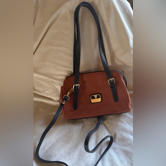 Valentina Orange and Black Crossbody Bag - Picture 4 of 5